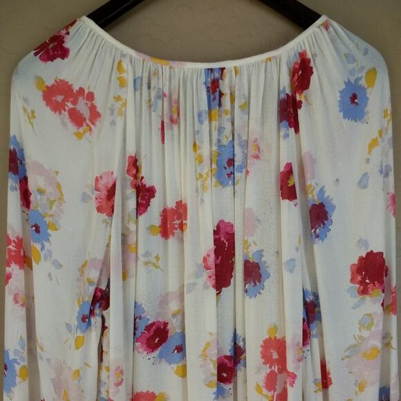 Lucky Brand Floral Peasant Blouse - Picture 5 of 8
